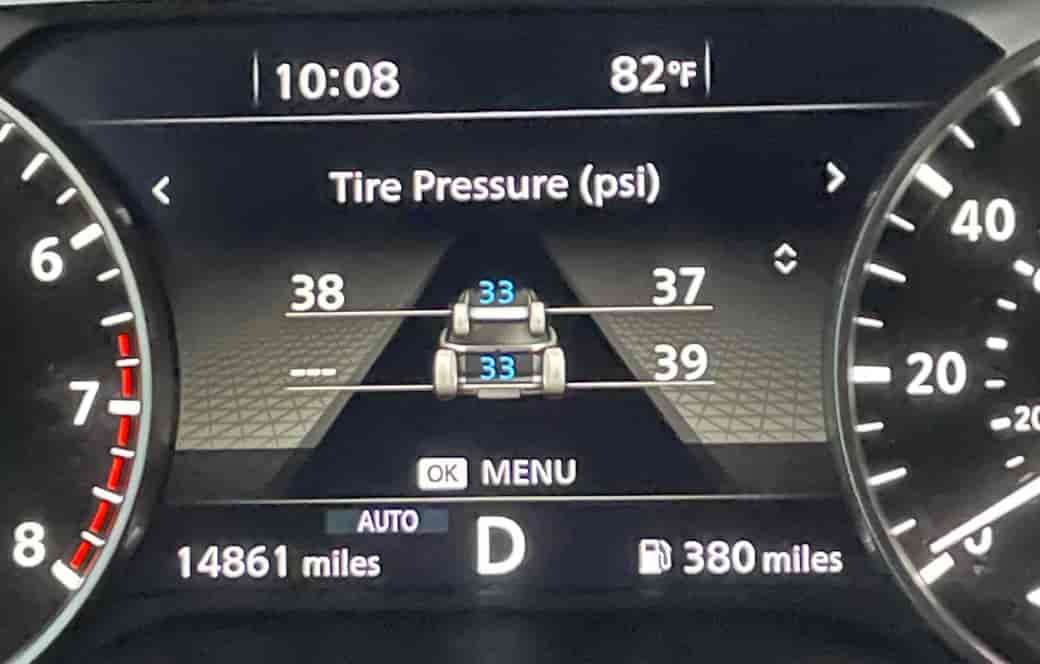 Nissan Altima Tire Air Pressure